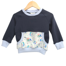 Pullover [ Kids 1-7 Jahre ] bunte Fische hell (Sweat marine) (Bündchen hell blau )